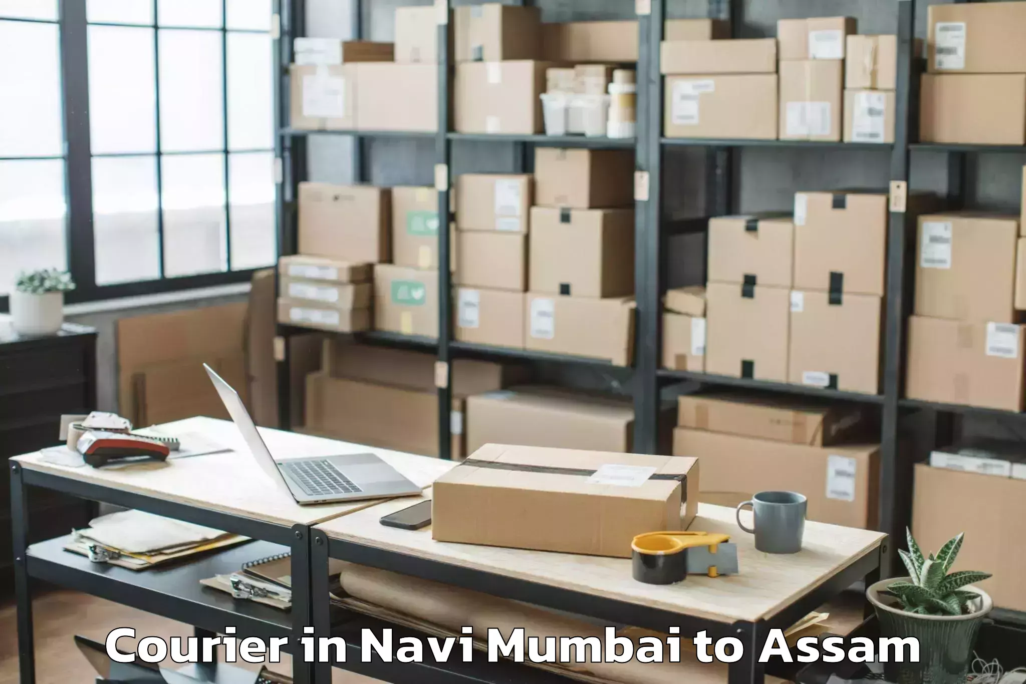 Get Navi Mumbai to Raha Courier